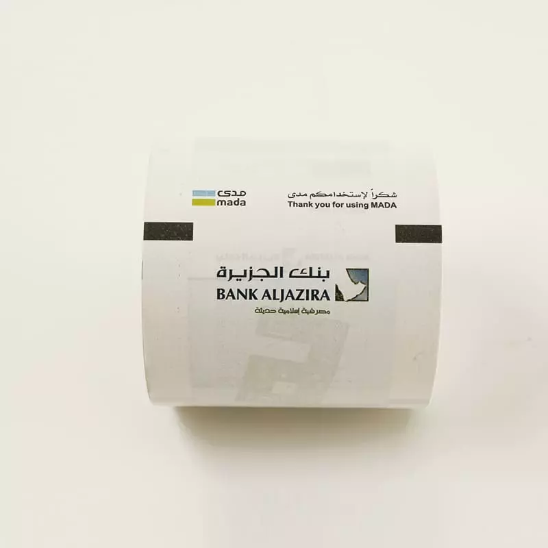 Bank atm paper roll